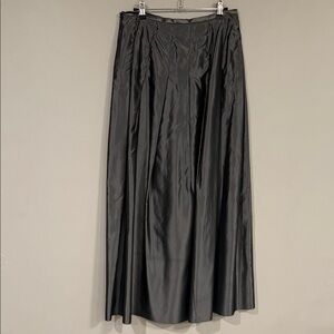 Versailles vintage dark grey 100% acetate maxi shiny skirt